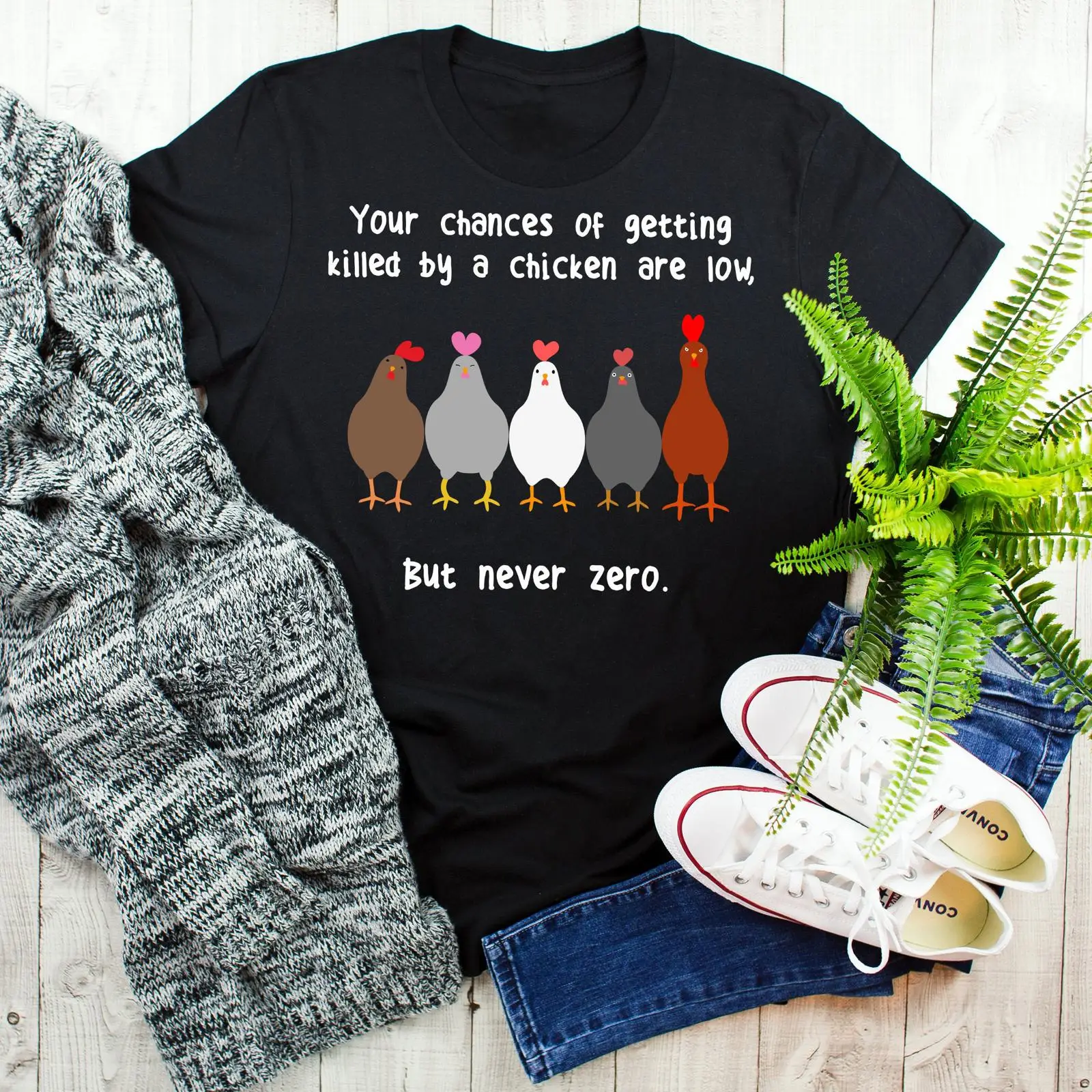 Farming Zero - Funny Never Zero Chicken Slogan T