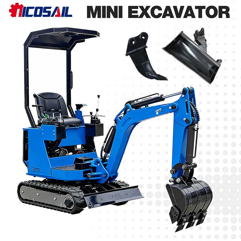 Farming Zero - 1 Ton Compact Excavator with Hydraulic