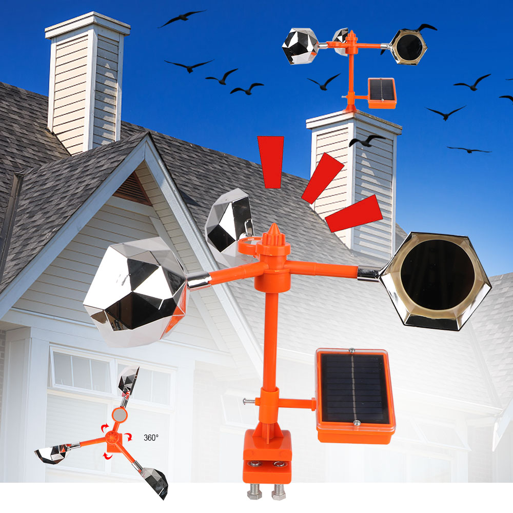 Solar Bird Scarer - Solar Reflective Bird Repeller Voice Bird