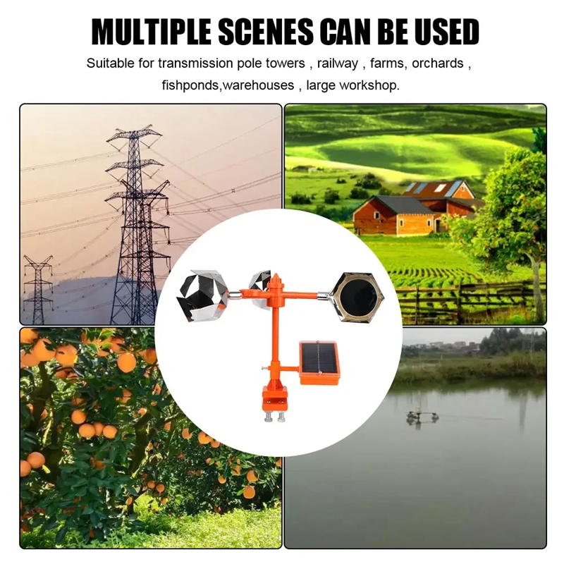 Solar Bird Scarer - Solar Powered Voice Bird Repellent Outdoor