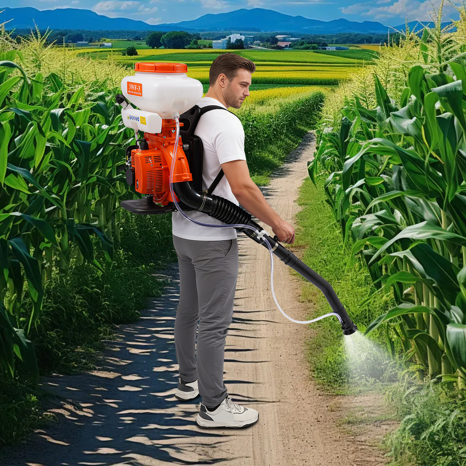 Crop Sprayer Backpack - Gas Powered Backpack Sprayer 41.5cc 2-Stroke