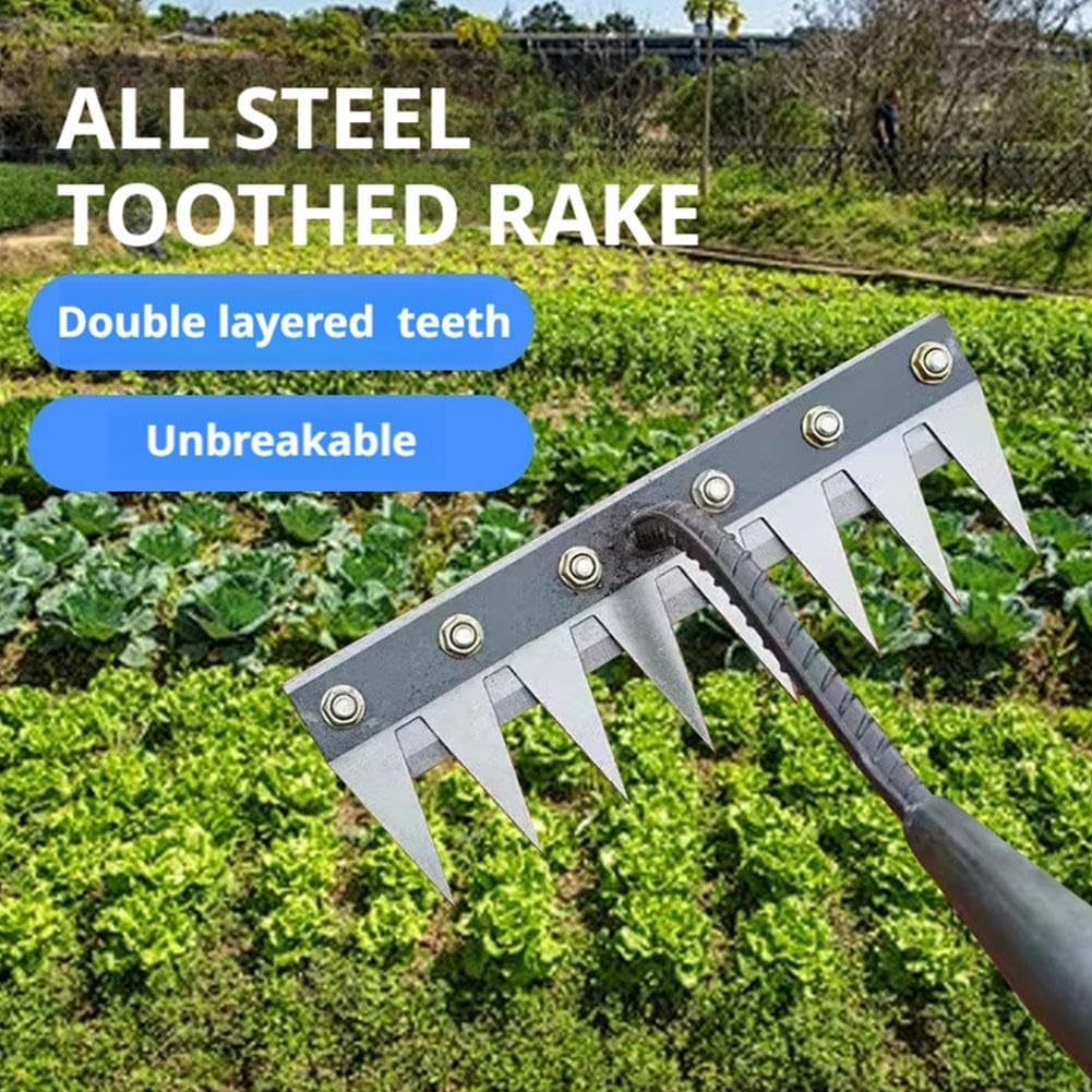5/6/7/8 Teeth Metal Rake Garde - огляд і ціна Agriculture Farming Hand Tools