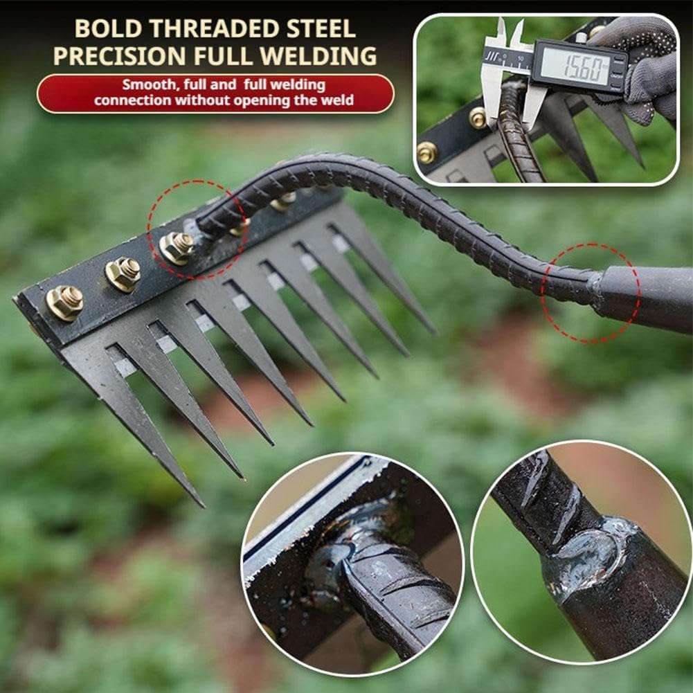 5/6/7/8 Teeth Metal Rake Garde - огляд і ціна Agriculture Farming Hand Tools