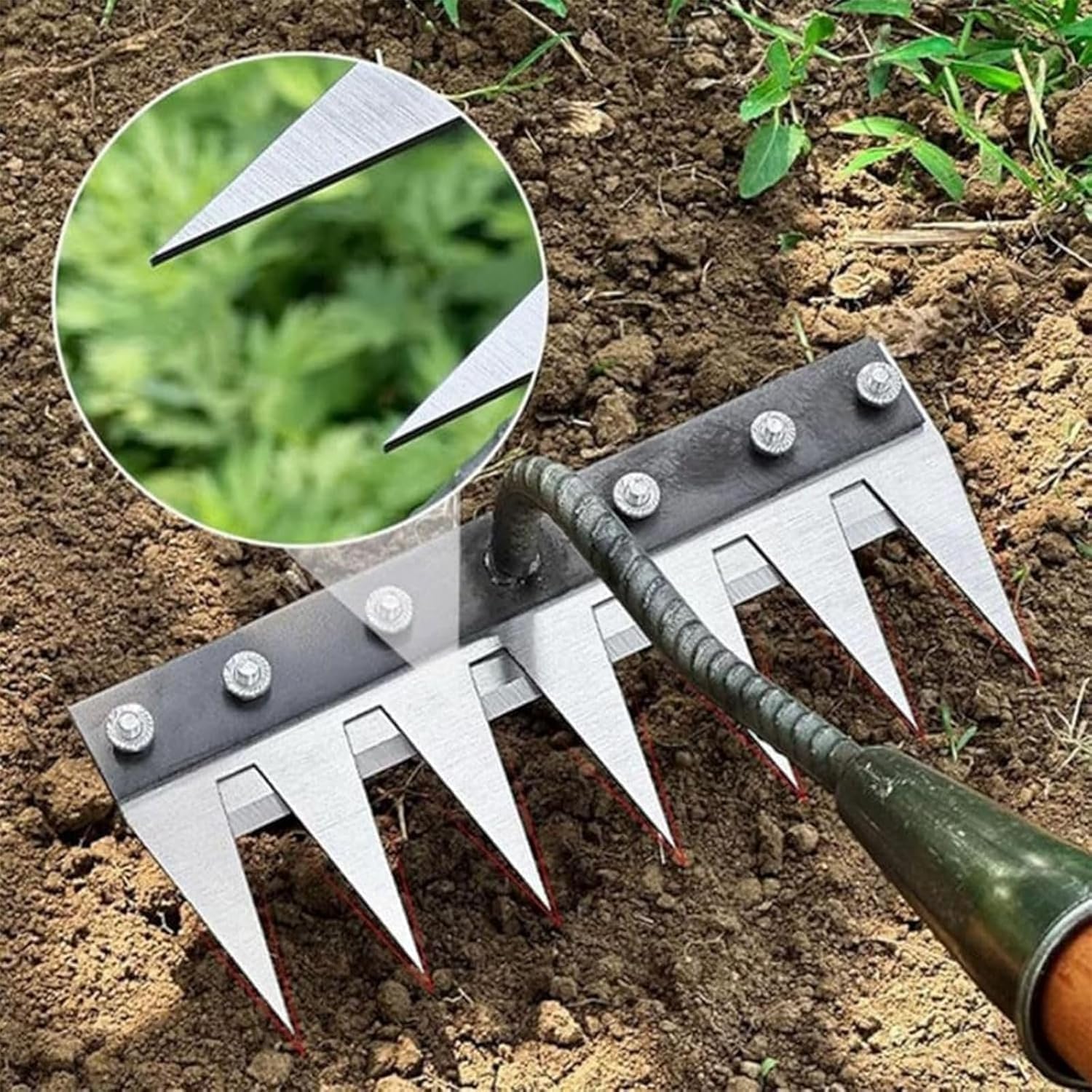 5/6/7/8 Teeth Metal Rake Garde - огляд і ціна Agriculture Farming Hand Tools