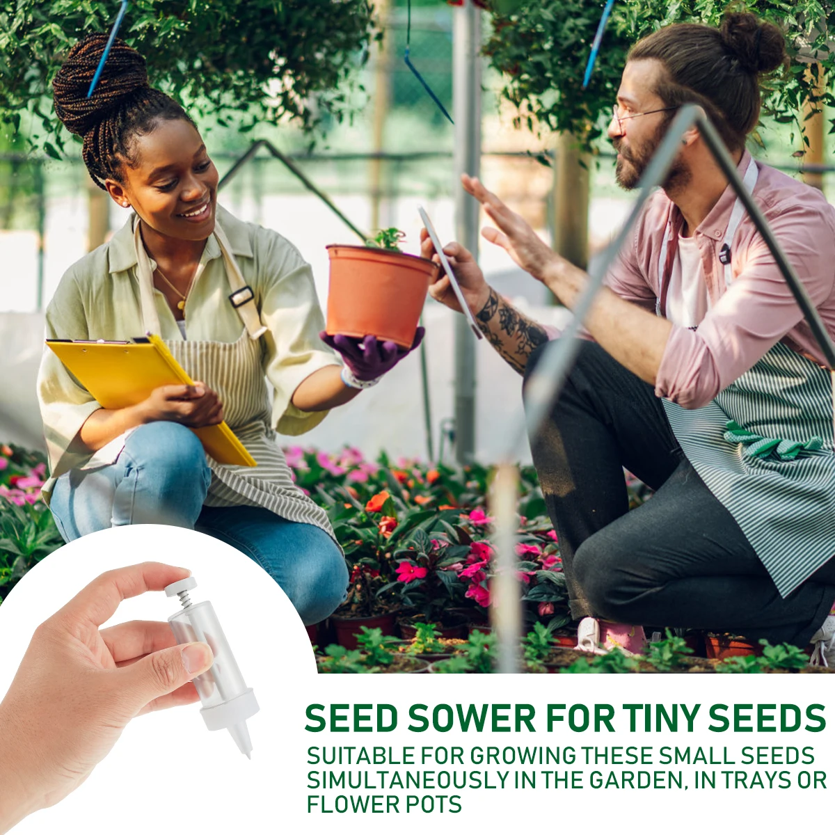 Mini Sowing Seed Dispenser Man - огляд і ціна Manual Seeder Hand