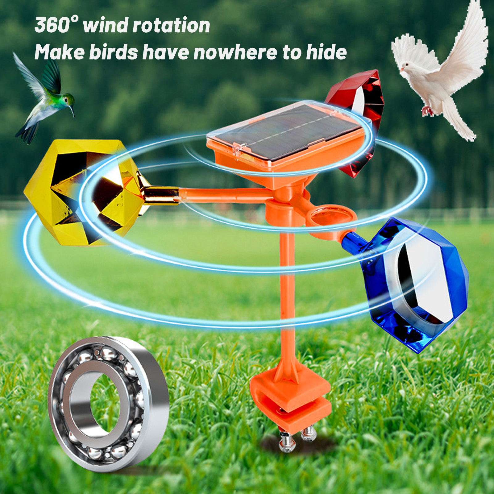 Birds Reflect Deterrent Solar  - огляд і ціна Solar Bird Scarer