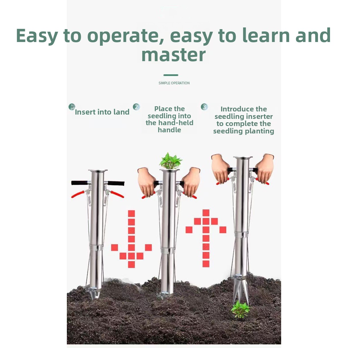 Hand Stainless Steel Seedling  - огляд і ціна Manual Seeder Hand